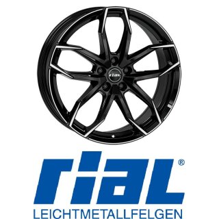 Rial Lucca 7,5X17 5/112 ET45 Diamant-Schwarz Frontpoliert