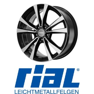Rial M12 9X19 5/112 ET49 Diamant-Schwarz Frontpoliert