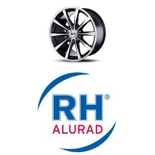 RH GT 8,5X19 5/130 ET54 Schwarz Voll poliert