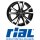 Rial M12 8X18 5/112 ET43 Diamant-Schwarz Frontpoliert