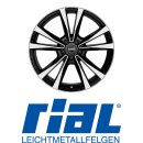Rial M12X 8X19 5/112 ET52 Diamant-Schwarz Frontpoliert
