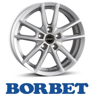 Borbet W 6x15 5/108 ET43 Crystal Silver