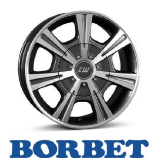 Borbet CH 7,5X17 5/130 ET63 Mistral Anthracite Glossy Polished