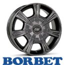 Borbet CH 7,5X17 5/118 ET61 Mistral Anthracite Glossy