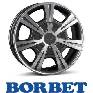 Borbet CH 7,5X17 5/118 ET61 Mistral Anthracite Glossy Polished