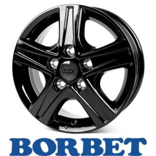 Borbet CWD 6X15 5/118 ET68 Black Glossy