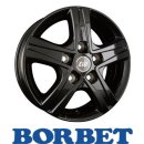 Borbet CWD 6,5X16 5/114,30 ET45 Black Glossy