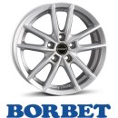 Borbet W 7,0X17 5/112 ET40 Crystal Silver