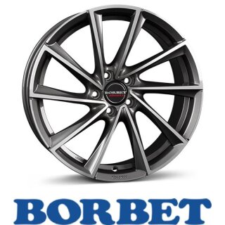 Borbet VTX 8,0X18 5/112 ET37 Graphite Polished