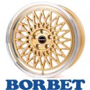 Borbet B 7,0X17 4/100 ET38 Gold Rim Polished