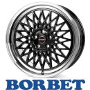 Borbet B 7,0X17 4/108 ET38 Black Rim Polished