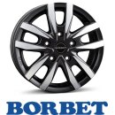 Borbet CW5 7,5X18 5/120 ET43 Black Polished matt