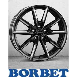 Borbet LX18 8,0X18 5/108 ET45 Black matt Silver Spoke Rim