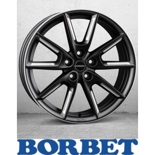 Borbet LX18 8,0X18 5/112 ET40 Black matt Silver Spoke Rim