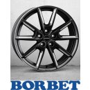 Borbet LX18 8,0X18 5/114,30 ET48 Black matt Silver Spoke Rim