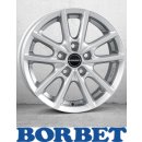 Borbet W 6X15 5/112 ET43 Crystal Silver