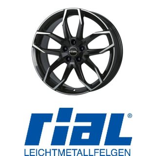 Rial Lucca 6,5X16 5/112 ET41 Diamant-Schwarz Frontpoliert