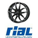 Rial Lucca 8X20 5/112 ET45 Diamant-Schwarz Frontpoliert