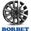 Borbet CW6 6,5X16 6/130 ET54 Mistral Anthracite Glossy...