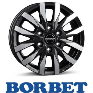 Borbet CW6 6,5X16 6/130 ET62 Black Polished matt