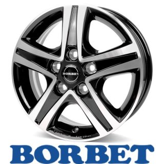Borbet CWD 6X16 5/118 ET68 Black Polished Glossy