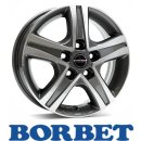 Borbet CWD 6X16 5/118 ET68 Mistral Anthracite Glossy...