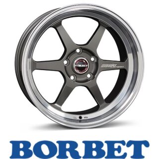 Borbet DB8GT 8,5X18 5/100 ET30 Graphite Rim Polished