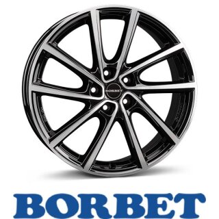 Borbet V 7,0X19 5/108 ET38 Black Polished Glossy
