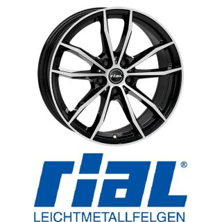 Rial X12 8X19 5/112 ET47 Diamant-Schwarz Frontpoliert