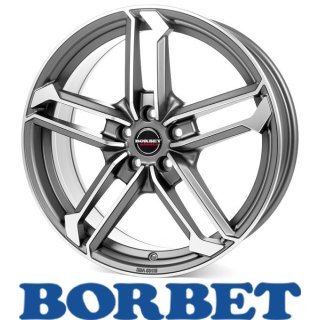 Borbet ATX 8,5X20 5/114,30 ET45 Graphite Polished matt