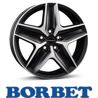 Borbet CWZ 7,5X18 5/118 ET53 Black Polished matt