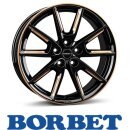 Borbet LX18 8,0X18 5/114,30 ET40 Black Glossy Gold Spoke Rim