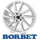Borbet V 7,0X19 5/108 ET38 Crystal Silver