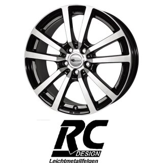 RC-Design RC25 8X18 5/120 ET50 Schwarz Front-poliert