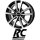 RC-Design RC25T 7,5X18 5/120 ET45 Schwarz Front-poliert