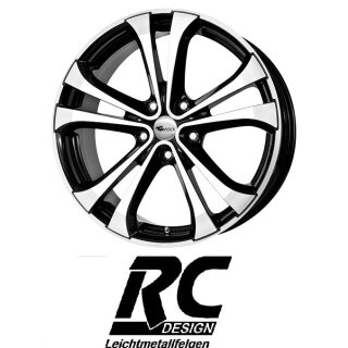 RC-Design RC17 7X16 5/114,30 ET45 Schwarz Front-poliert