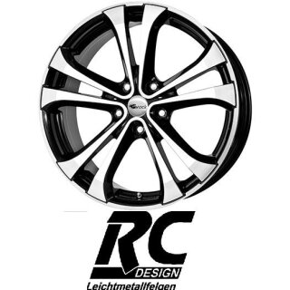 RC-Design RC17 8X19 5/114,30 ET50 Schwarz Front-poliert