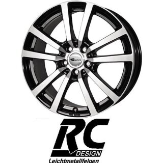 RC-Design RC25 8X18 5/108 ET42,5 Schwarz Front-poliert