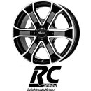 RC-Design RC31 7X16 6/130 ET53 Schwarz Front-poliert