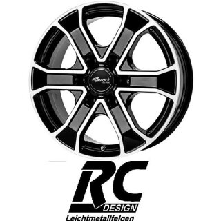 RC-Design RC31 7X17 6/139,70 ET38 Schwarz Front-poliert