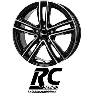 RC-Design RC27 7X19 5/112 ET34 Schwarz Front-poliert
