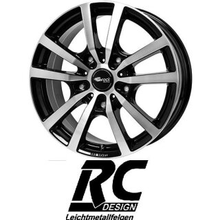 RC-Design RC25T 7X17 5/112 ET51 Schwarz Front-poliert