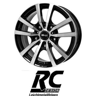RC-Design RC25T 7X17 5/120 ET55 Schwarz Front-poliert