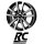 RC-Design RC25T 7X17 5/160 ET55 Schwarz Front-poliert