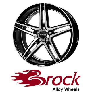 Brock B33 8X18 5/100 ET38 Schwarz Front-poliert