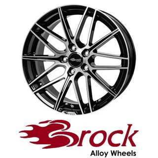 Brock B34 8X18 5/112 ET45 Schwarz Front-poliert