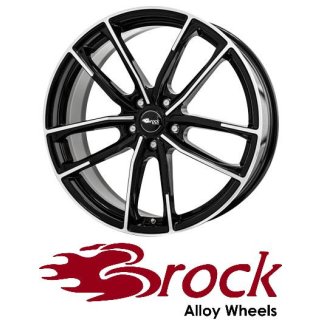 Brock B38 8X20 5/112 ET52 Schwarz Front-poliert