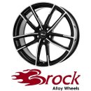 Brock B38 8X20 5/112 ET52 Schwarz Front-poliert