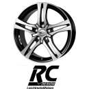 RC-Design RC26 7,5X18 5/114,30 ET50,5 Schwarz Front-poliert