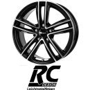 RC-Design RC27 6X15 5/100 ET37 Schwarz Front-poliert